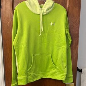 Under Armour NWOT Green 2 Tone Pullover Hoodie Pocket Front M Sweatshirt